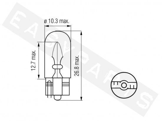 Lamp BOSMA T10 12V/10W helder